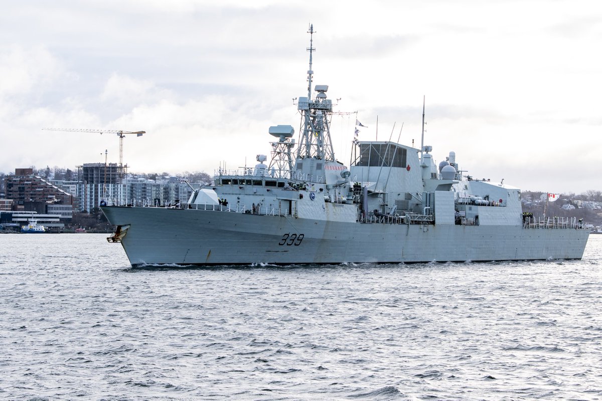 WarshipCam's tweet photo. HMCS Charlottetown (FFH 339) Halifax-class frigate coming into Halifax, Nova Scotia from Exercise Steadfast Defender - March 13, 2024 #hmcscharlottetown #ffh339 

SRC: TW-@RoyalCanNavy https://t.co/dMPgM9cnTQ