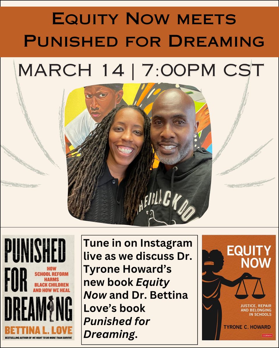 Equity Now meets Punished for Dreaming tomorrow! 📚 Tune in on Instagram live at 7pm cst !