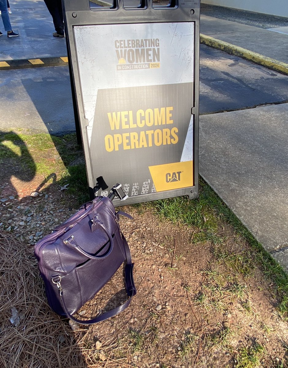 Happy to be attending the @CaterpillarInc Celebrating Women in Construction Event today and tomorrow. #womeninconstruction #PurpleBagAdventures @EquipmentToday @4ConstructnPros
