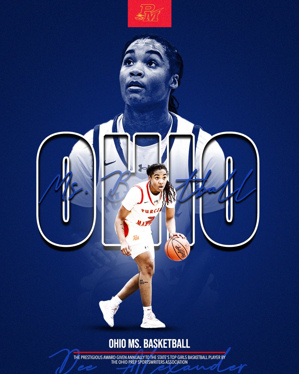 𝟐𝐱 𝐌𝐬. 𝐁𝐚𝐬𝐤𝐞𝐭𝐛𝐚𝐥𝐥 👑 Dee Alexander has just been named Ohio Ms. Basketball for the second consecutive year. She is just the seventh player in the history of the award to win back to back years. • • • @dee__2025 #Together | #DWWD