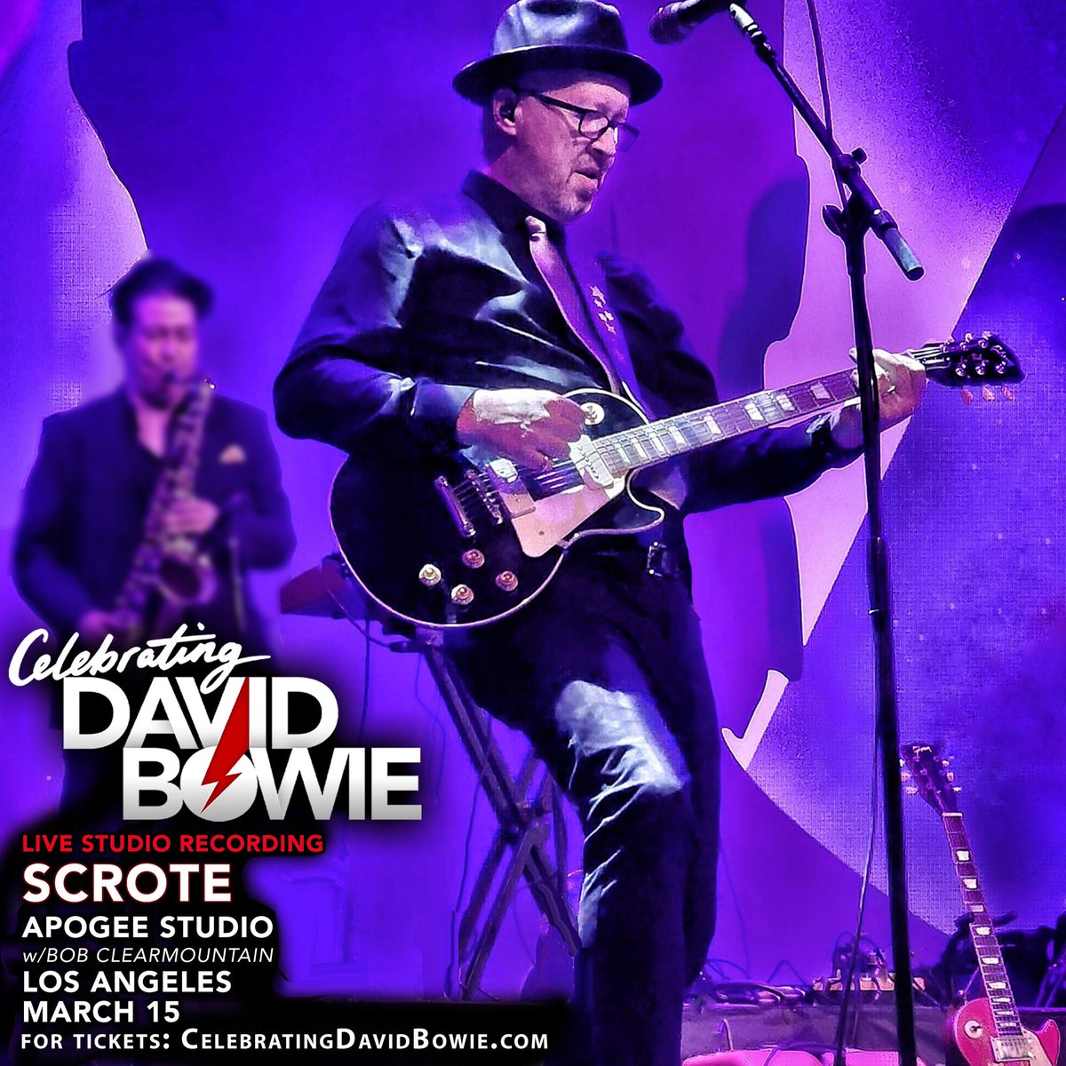 CdBTour's tweet photo. LIVE IN STUDIO PERFORMANCE
w/#AdrianBelew, #TyTaylor, #JesseHughes, #LadyBlackbird, #ArtAlexakis, #LisaLoeb, #AlexGreenwald, #Scrote,&amp; more.
#Apogee Studio w/#BobClearmountain
Santa Monica, CA, 3/15
Tix:  https://t.co/zJ8OdjPXeT
#BowieForever #davidbowie #bowie2024 https://t.co/VWEi5STAQo