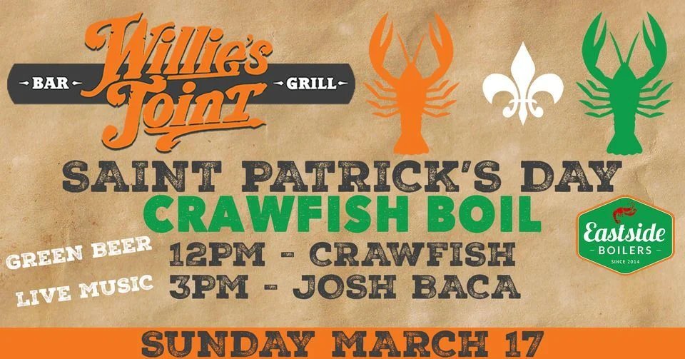☘️🍻 Looking for the ultimate St. Patrick's Day plans? Check out the St. Patrick's Party & Crawfish Boil at @williesjoint, just a short drive from Sunfield! Join in on all of the festive fun with green beer, crawfish, and live music. View more: allevents.in/buda/st-patric…