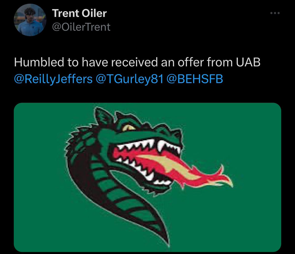Congrats @OilerTrent on the @UAB_FB offer!!! We get #offers & #results at Torigurley.com Sign Up Now!!!