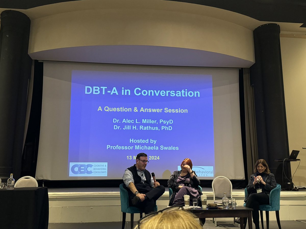 Such an informative afternoon talking #DBT with adolescents. Looking forward to the next few days.