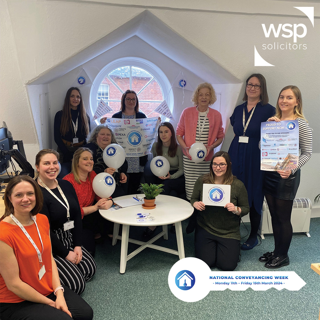 Join us in celebrating National Conveyancing Week here at WSP! This year, we're shining a spotlight on our exceptional Residential Conveyancing team! They're always here to streamline the moving process! 🎉 Get a quote today at wspsolicitors.com #NatConveyWk2024