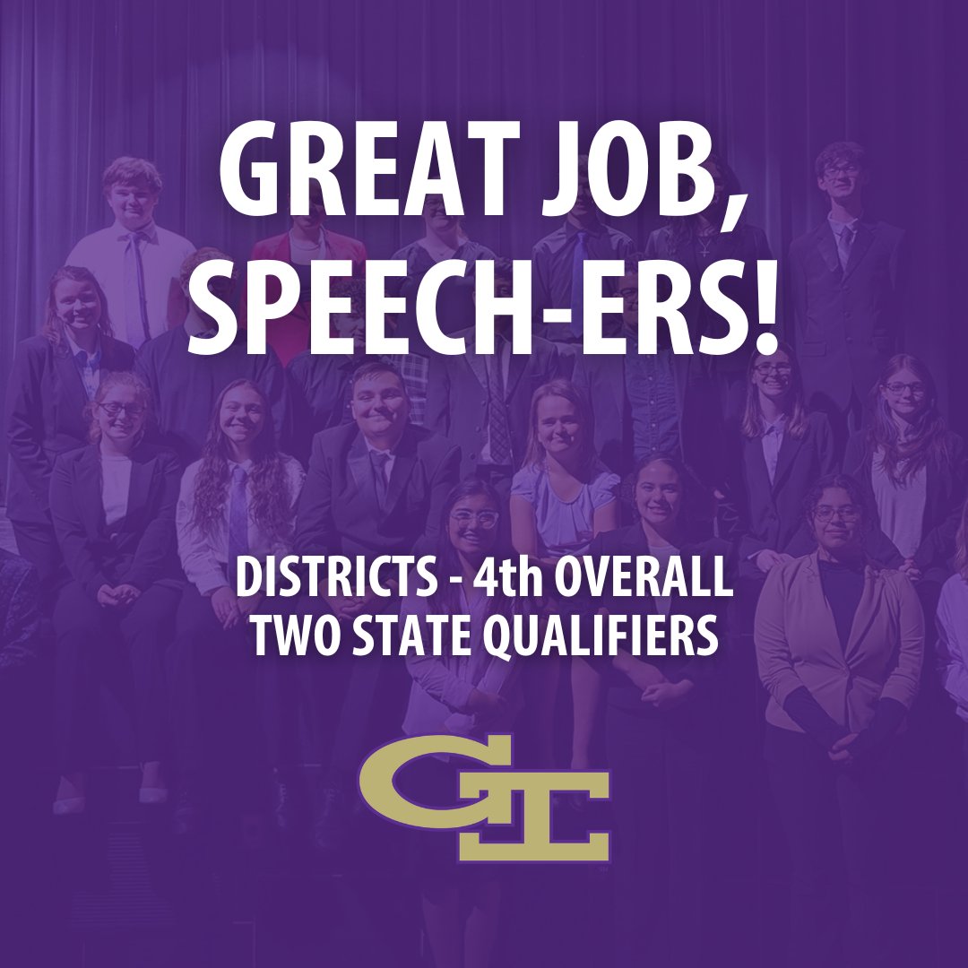 GIPublicSchools's tweet photo. Congrats to the GISH Speech Team on an strong showing at districts yesterday!

🎖️ - 4th Place Overall
🎖️ - Marissa Crosby, 1st Place - POI 
🎖️ - Cael Wiegert, 4th Place - Entertainment

Both Marissa &amp; Cael qualified for the Nebraska State Speech meet on March 20th.

#WeAreGIPS https://t.co/PaXXxhyctq