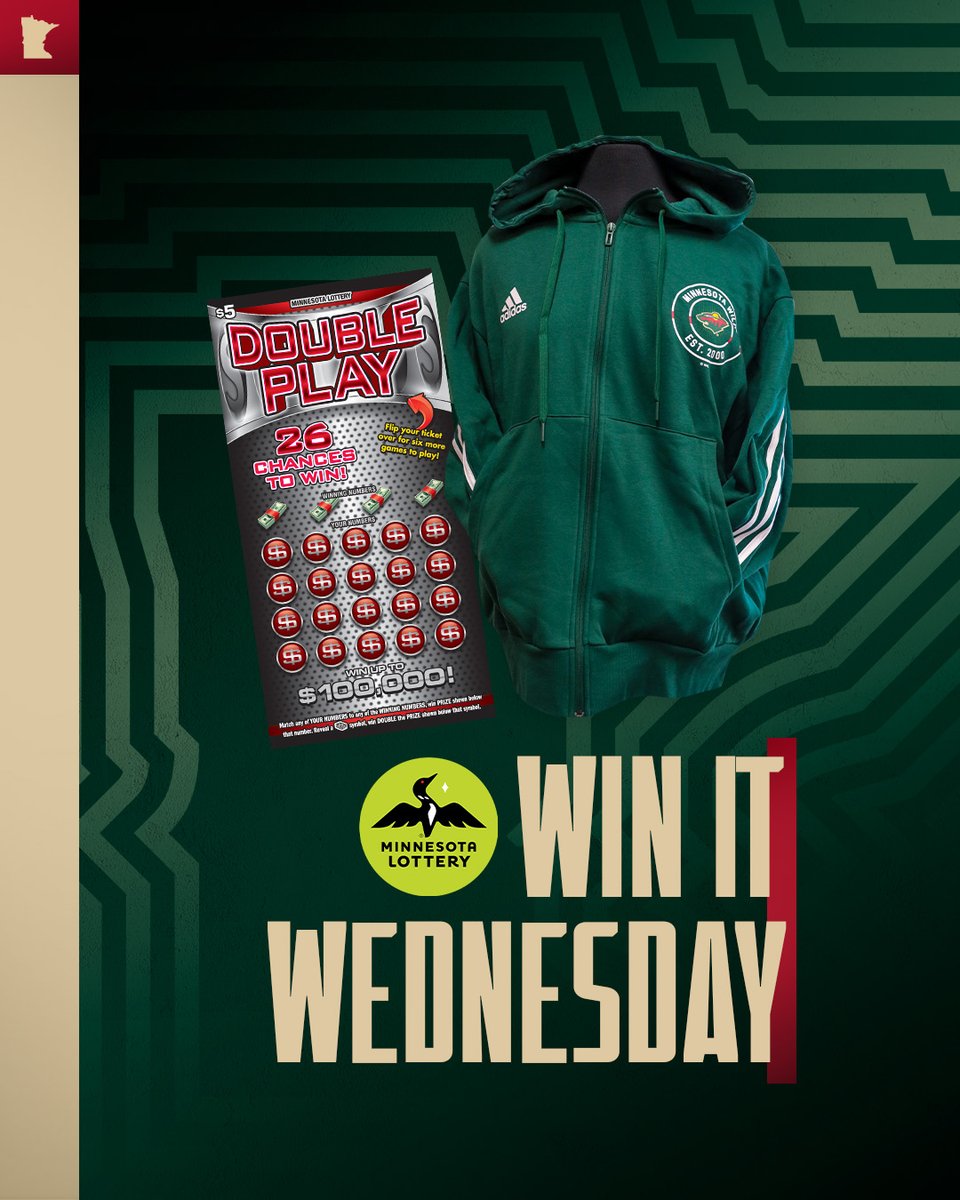 A zip-up perfect for this weather lately🤩 💭 Say I’MN to #WinItWednesday! RT for a chance to win this zip-up, $50 in @mnlottery and more! Rules » bit.ly/45wjHnW #mnwild