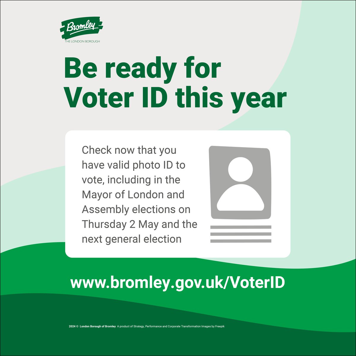 Have you got photo ID for the London elections? You need photo ID to vote for London Mayor and your London Assembly members on 2 May. If you don't have any, apply for an alternative now. Find key information about the election at bromley.gov.uk/elections-voti… #LondonVotes
