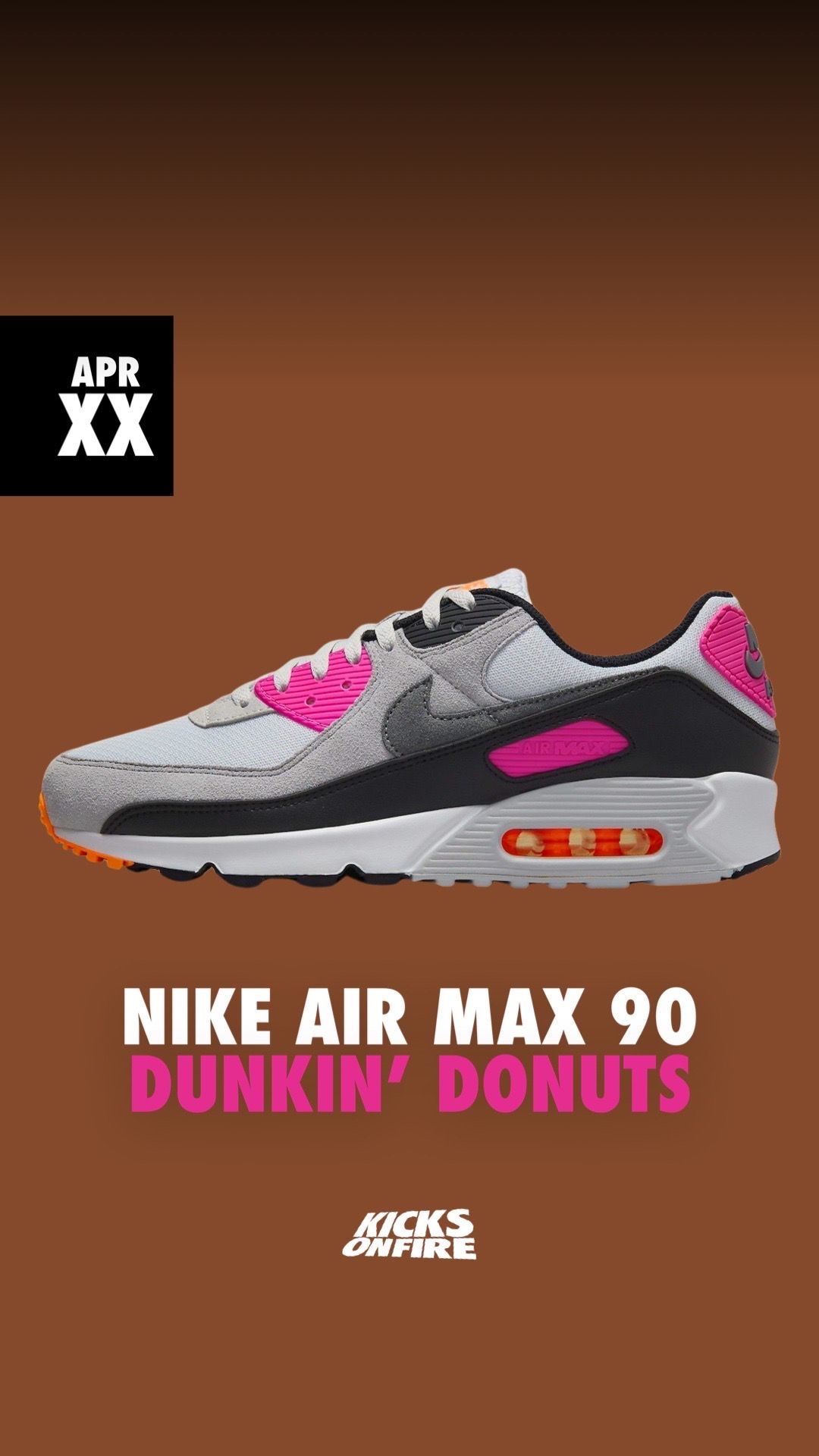 KicksOnFire on X Not an official collab but these Dunkin Donuts AM90s are lowkey Would you rock https t HHHBHnemGy X