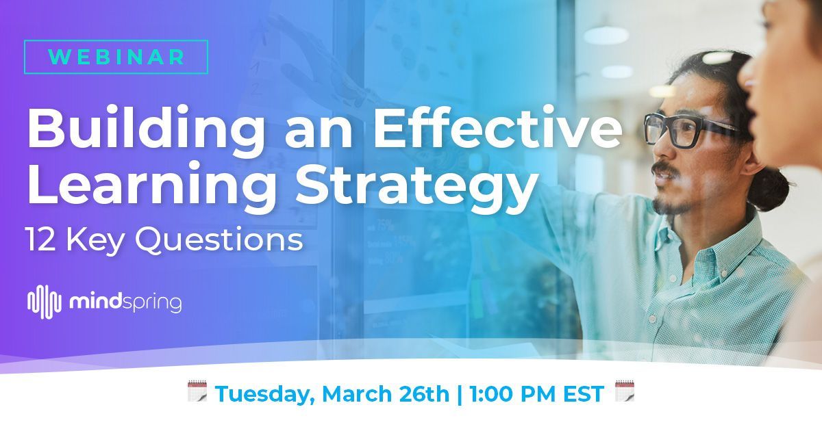 Dive into the 12 Qs that form the bedrock of a successful #LearningStrategy, tailored to meet both your learners’ unique needs AND your business goals in our #webinar, ‘Building an Effective Learning Strategy: 12 Key Questions,’. Sign up &amp; learn more: buff.ly/3wKRgHa