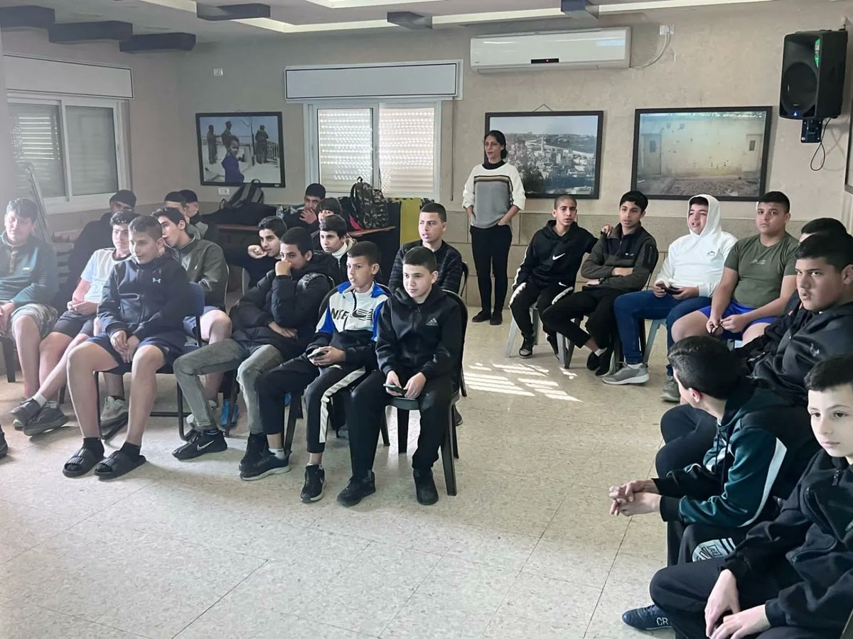 The classroom is as important as the football field! Our youth team are fascinated by our relationship with Celtic and the solidarity between Ireland and Palestine. Before every training session they are in the classroom, currently learning about this important connection.