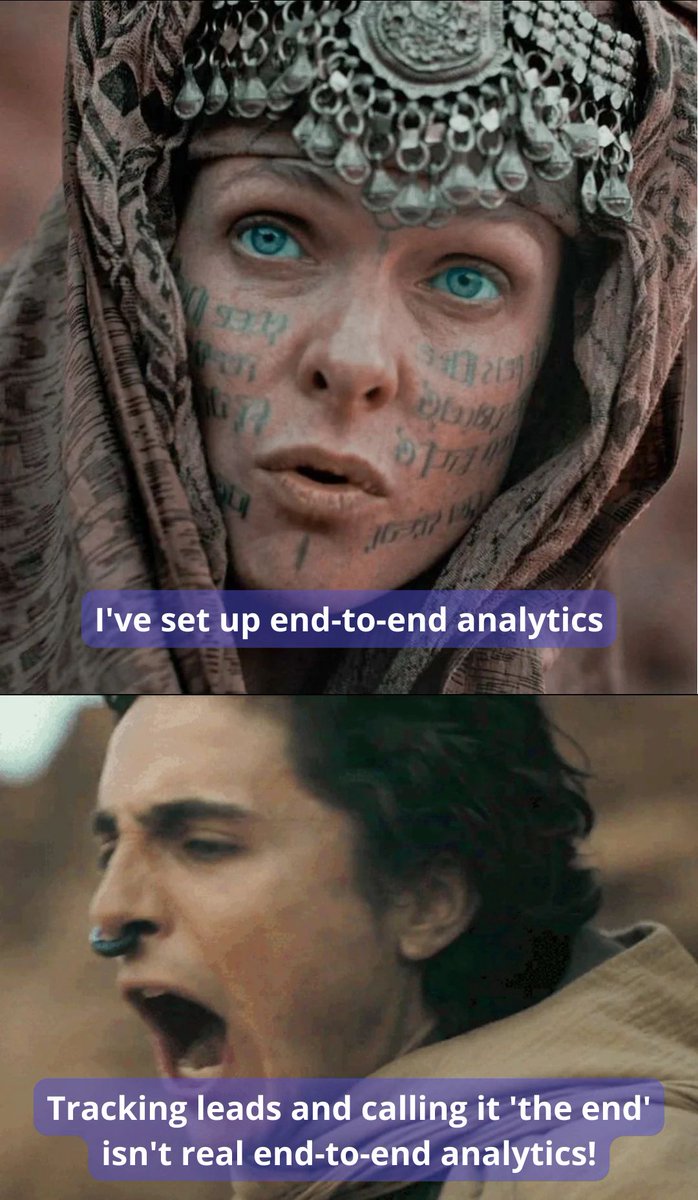 When you misunderstand 'end' in end-to-end analytics.

#marketinganalytics #marketingmemes #mememarketing #memesmarketing