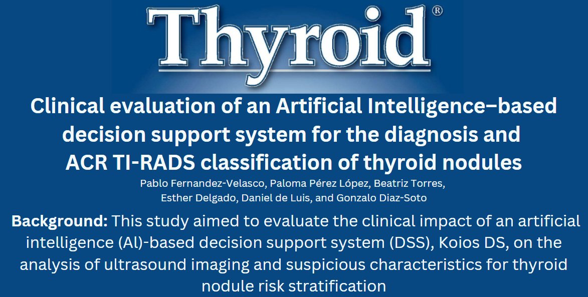 Can #ArtificialIntelligence assist radiologists in improving accuracy of TIRADS classification in #ThyroidNodules? Scientists from Universidad de Valladolid, attempt to answer this question in a new article @ThyroidJournal. ow.ly/oW9E50QNQ4V
