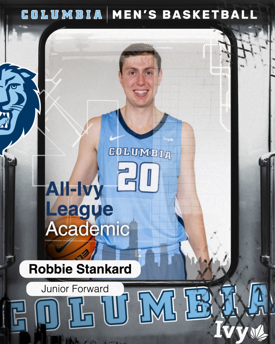 Robbie Stankard is Columbia's All-Ivy Academic selection! 🏀📚🌿 Congrats @rstankard21! #RoarLionRoar🦁 #OnlyHere🗽