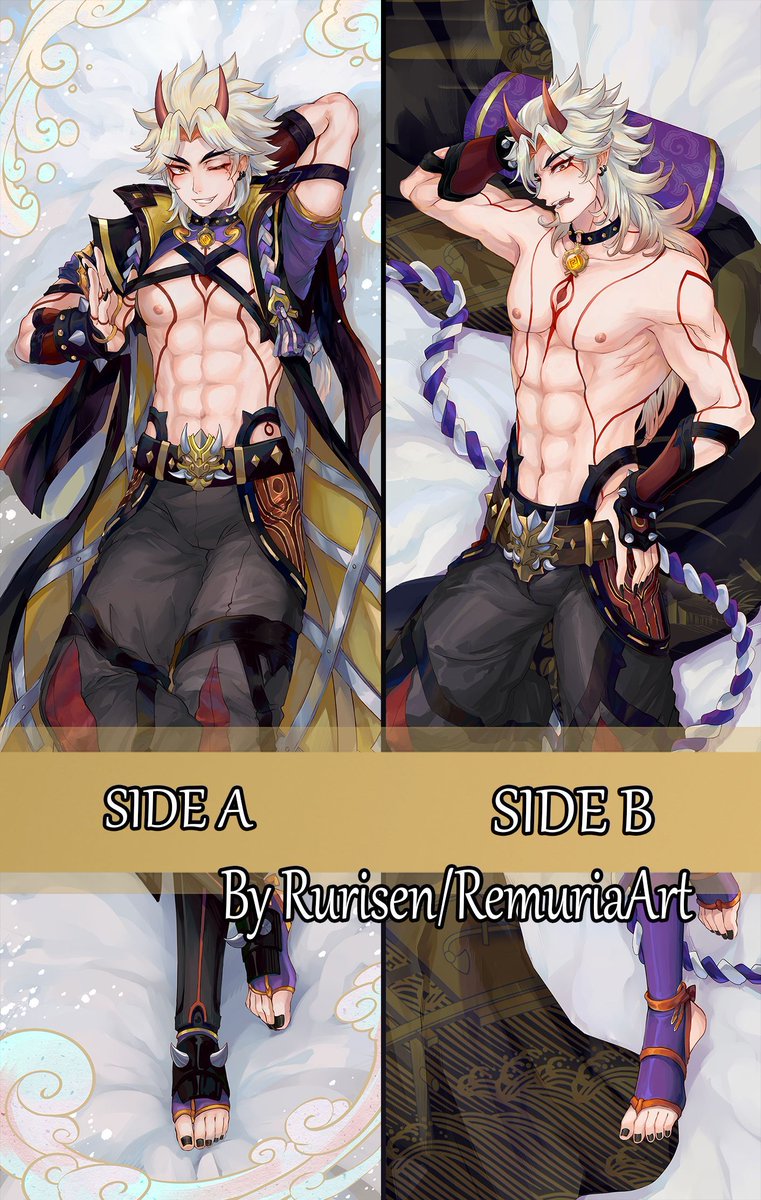 DakiXArt's tweet photo. To celebrate the launch of the DakiXArt Twitter account and Arataki Itto's banner rerun, we will be doing a giveaway of this Arataki Itto body pillow created by @rurisen! 

To enter: 
✅ Follow @DakiXArt and @rurisen
✅ Like + RT this Tweet
✅Tag 2 friends that love Arataki Itto https://t.co/5gUHNxm5eH