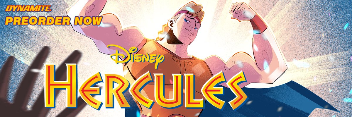 IN APRIL: @Disney Hercules #1 by me and @GeorgeKambadais from @DyanamiteComics, bursts into comics stores! You can pre-order the first issue now! Demand it from your local comic shop, or order it from @GAppleComics and I’ll sign it for you! goldenapplecomics.com/search?q=%22He…