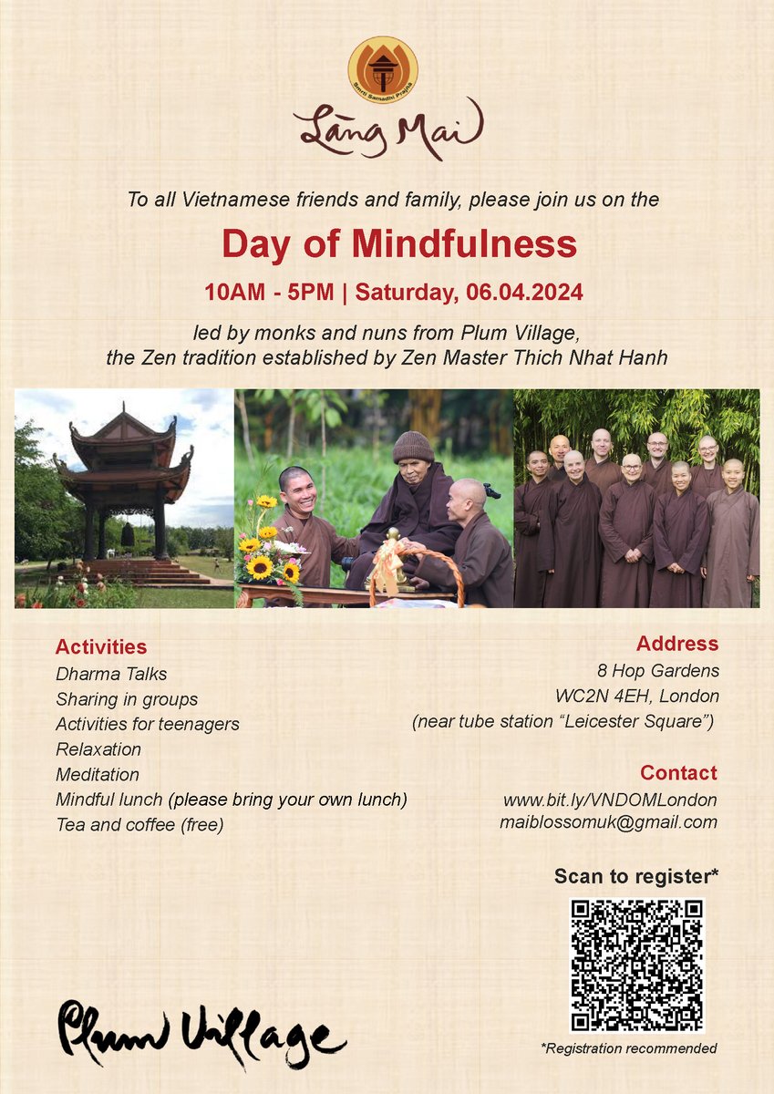 twomindfulbees's tweet photo. Join us 4 Vietnamese Day of Mindfulness organized by @twomindfulbees + Vietnamese Community with Zen Master Thich Nhat Hanh's monastics from @plumvillage🌸 for April 6th. Cultivate inner peace &amp; celebrate togetherness. #Mindfulness #VietnameseCommunity  https://t.co/dZb22iur7M https://t.co/vmYi5Apljg