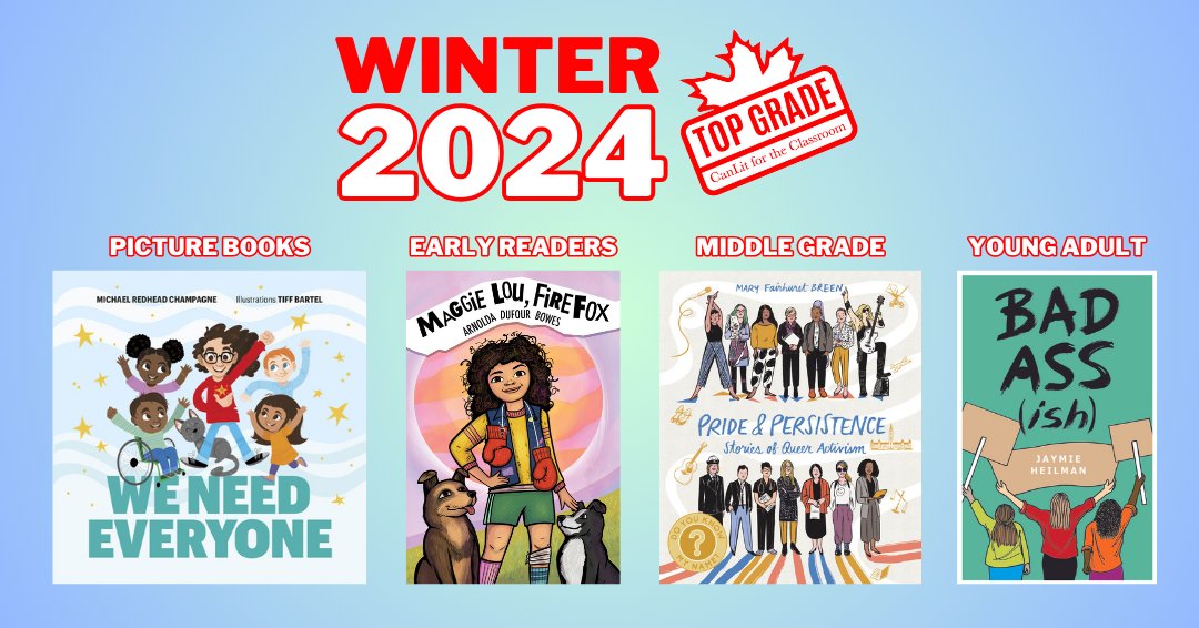 🔗: kids.49thshelf.com/Top-Grade Did you know that the NEW season of #TopGradeBooks is now live? Find out about the Winter 2024 picture books, early readers, middle grade, and YA books you need to bring into your classroom or library today.