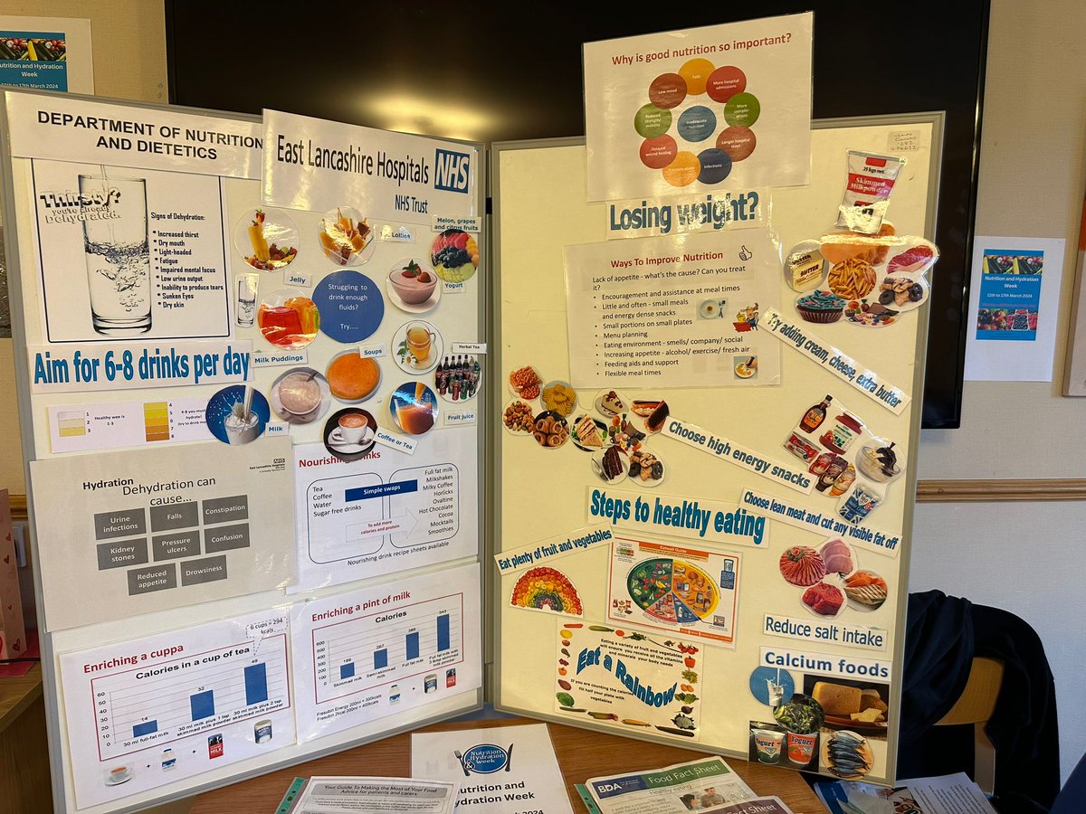 ELHT_Dietetics's tweet photo. ELHT Community Dietetics had an information stand at Pendleside Hospice this week. #NutritionAndHydrationWeek @NHWeek @ELHT_NHS https://t.co/tpOxTbYAdf