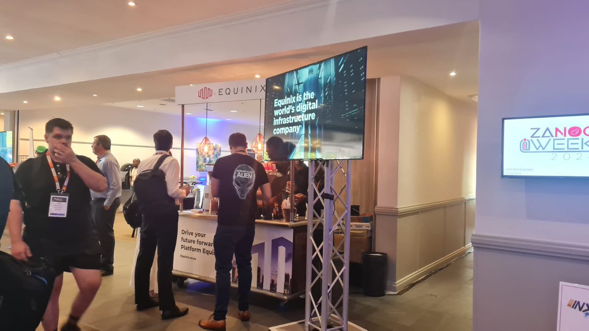 TelCablesZA's tweet photo. It is all about networking and networks, peers and peering. 

Interesting conversations and engaging presentations. 

TelCables is at #iweek2024  ZANOG ! https://t.co/CQkkYuwbm2