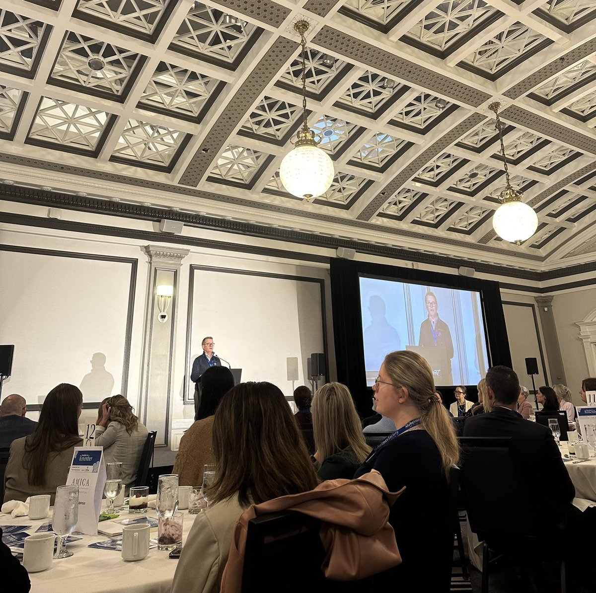 EmmaMacklem's tweet photo. Up early this morning for @AlzheimerBC’s #BreakfastToRemember.
Powerful stories of the dementia journey—a reminder of the importance of fighting against the stigma.
Bonus: getting to hear from @TerryLake19. https://t.co/ieOSM8wOiP