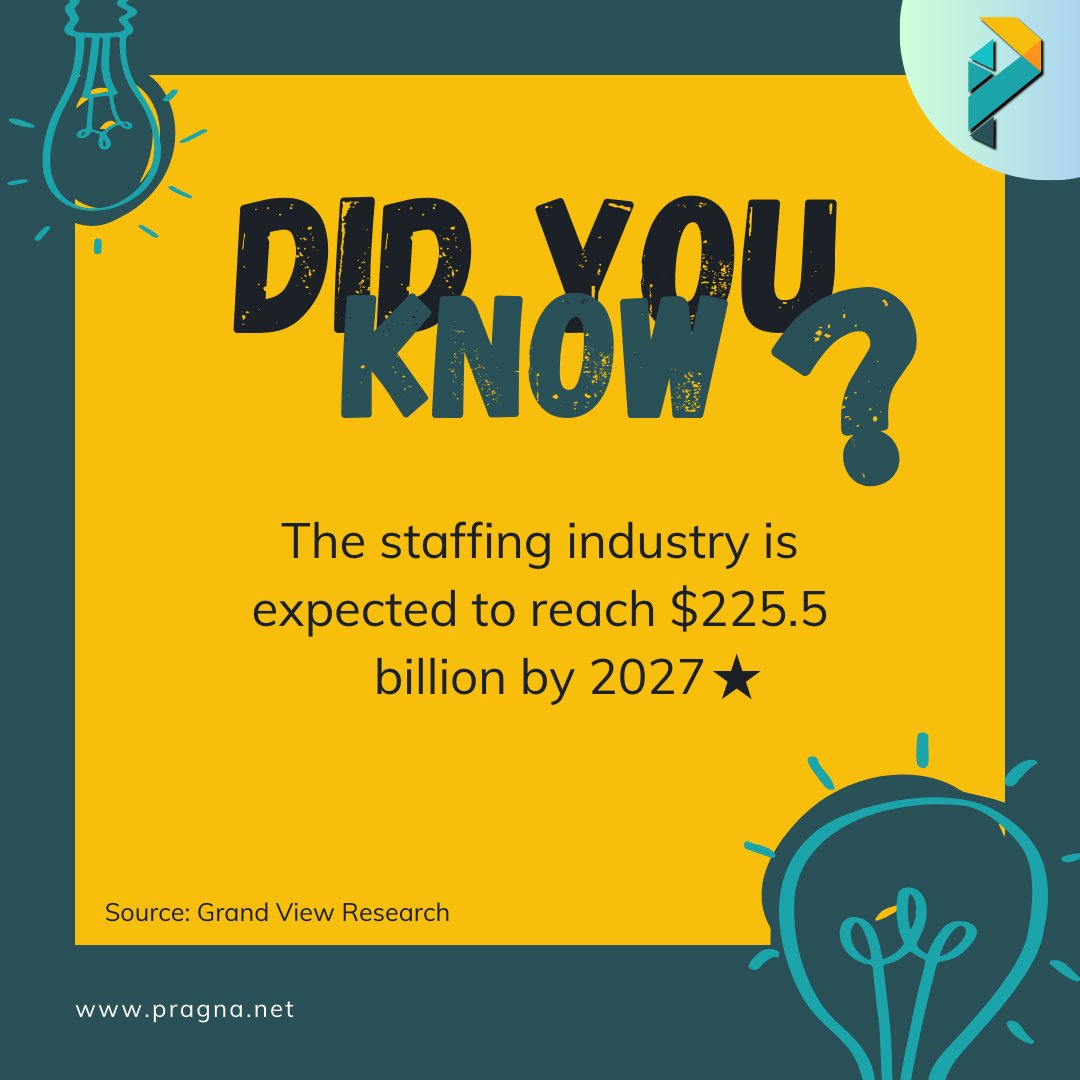 Did you know? The staffing industry is on the brink of something HUGE! 🚀🌐 Can you handle the anticipation? Stay tuned for the mind-blowing details! 💼💰 #IndustryRevolution #staffing #rpo #rposervices #pragnasolutions