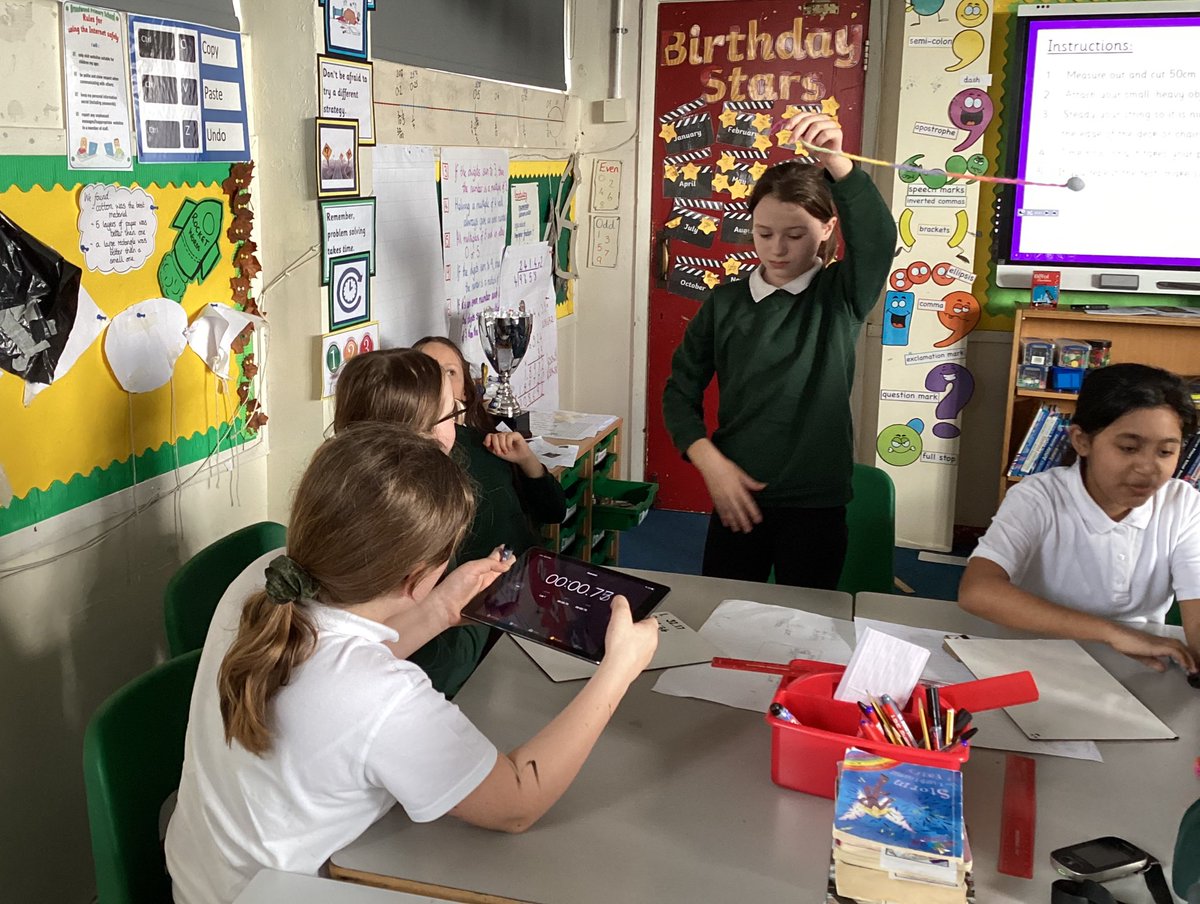 Y5’s final activity for our Science Day - investigating pendulums <a href="/Broadwoodschool/">Broadwood School</a>