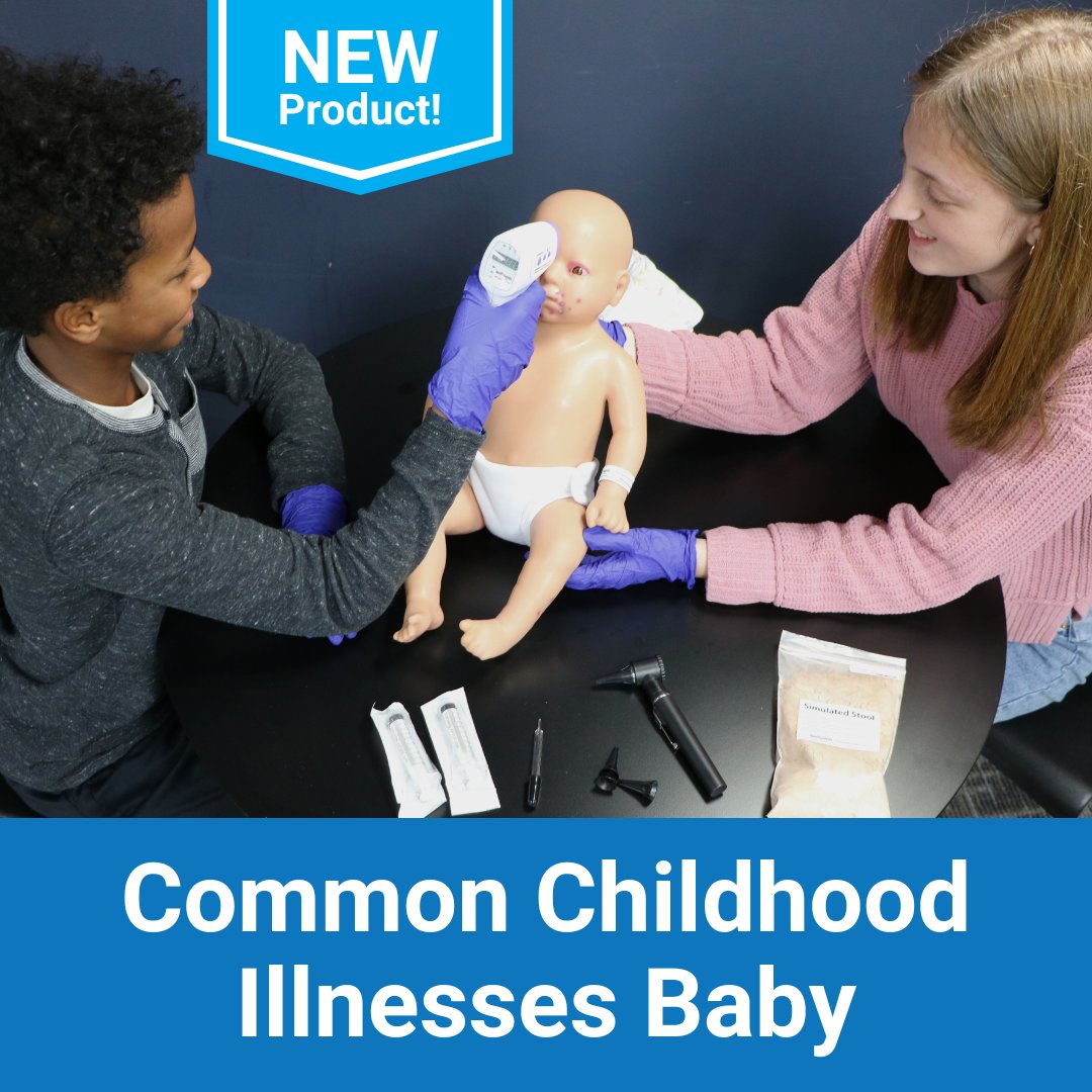RealityworksInc's tweet photo. Most babies will experience common childhood illnesses like fevers, pink eye, and ear infections. With Realityworks' newest infant simulator, students can safely diagnose & treat common ailments. Discover the versatility of our new simulator: https://t.co/sI5HRL1i3A https://t.co/t2CTNlv4dP