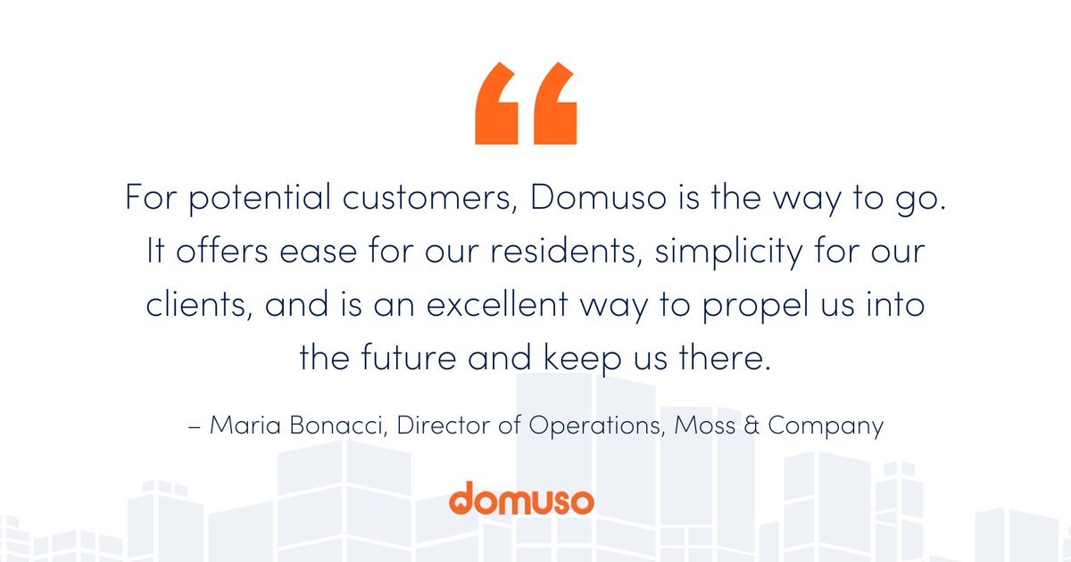 When you work with Domuso, you don't just gain a great solution, you gain a partner. Don't take our word for it, see what one of our clients at Moss &amp; Company Property Management has to say.

Discover the Domuso Difference: hubs.la/Q02jFwNx0

#DomusoDifference #multifamily