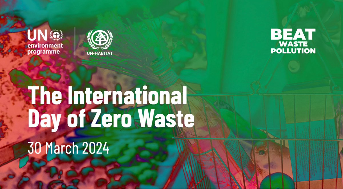 cymgunep's tweet photo. 🪼 International #ZeroWaste Day 🪼 30 March 2024

#ZWD promotes sound #chemicals and #waste management, #sustainable consumption and production patterns #SDG12 &amp; the #CircularEconomy.

Register your project/organization for a spotlight by @UNEP: https://t.co/15pFm04hJH 🚀✨🌍 https://t.co/pEx6MSuOCT