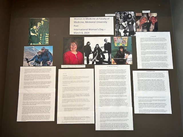 Check out our newest display highlighting current and past women in medicine @MUNMed in honour of #InternationalWomensDay2024 which was on March 8. The display features photos and quotes from Dean of Medicine, Dr. Dolores McKeen and others. #munlibraries