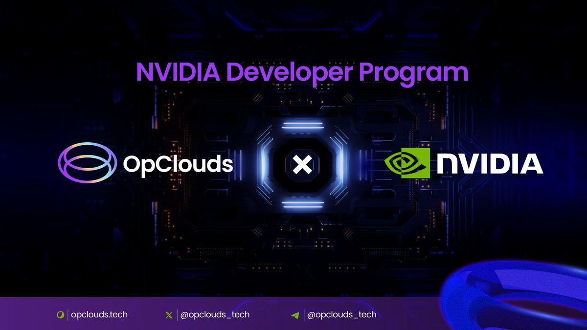 opclouds_tech's tweet photo. 🚀 We're thrilled to announce that OpClouds has joined the @nvidia Developer Program!

By leveraging #NVIDIA 's powerhouse resources, we are advancing rapidly towards our goal of transforming DePIN with CRaaS.

$OPC holders stand to benefit, stay tuned for details coming soon. https://t.co/Lls2aOapla