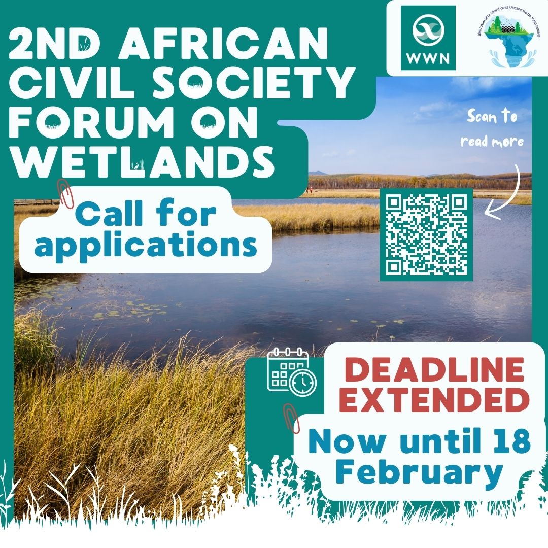 African civil society forum on wetlands: join on Zoom, on 20 and 21 March to start on the road to Wetlands COP15. Covering: Climate Change Maximising delivery of global conventions Participatory science Youth and gender worldwetland.network/our-work/2nd-a…