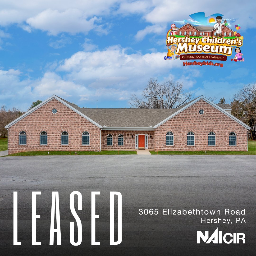 LEASED & OPEN! The property at 📍3065 Elizabethtown Road in Hershey has been leased and is now home to the Hershey Children's Museum. The museum is officially open and features over 40 exhibits for children of all ages! Casey Khuri and Amber Corbo handled the transaction.