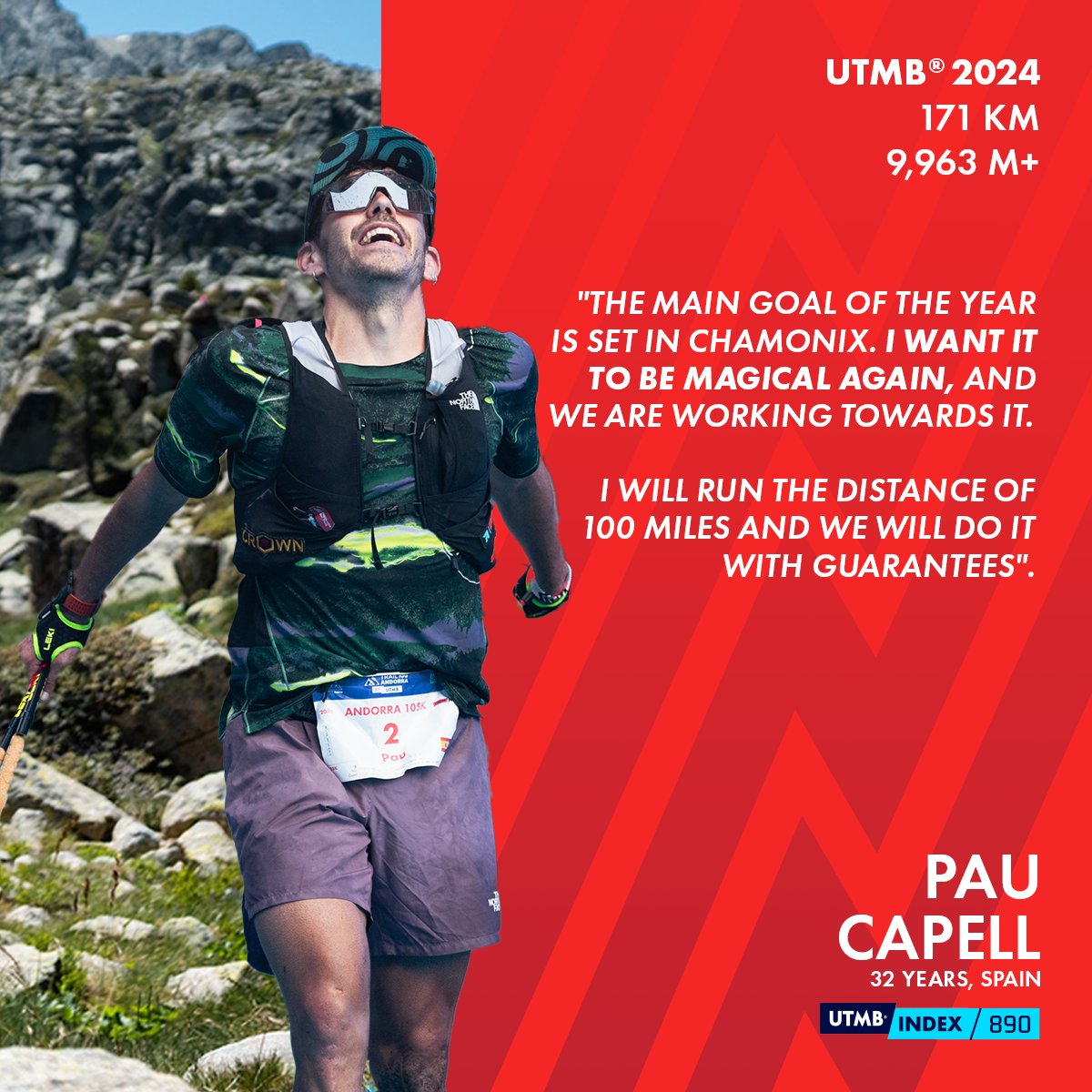 We open this special chapter of the - 𝗨𝗧𝗠𝗕 𝗙𝗔𝗩𝗢𝗥𝗜𝗧𝗘𝗦 - with no less than the winner of the 2019 edition, @paucapell, who shared a few words with us about his motivation ➡️

Let's wish him all the best for this new adventure 🙌

#UTMB2024 #DaciaUTMBMontBlanc