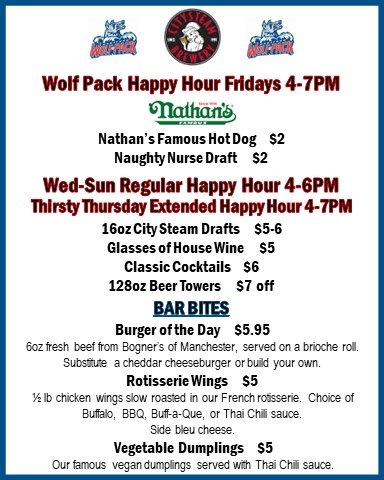 CitySteam's tweet photo. #happyhour is from 4-6PM today! 🍺 We also have our Wednesday Wings &amp; Pint Special for $12. Cheers! https://t.co/VJhxN2KGZW