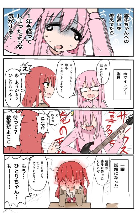 ホワイトデー ぼっちちゃんと喜多ちゃん 