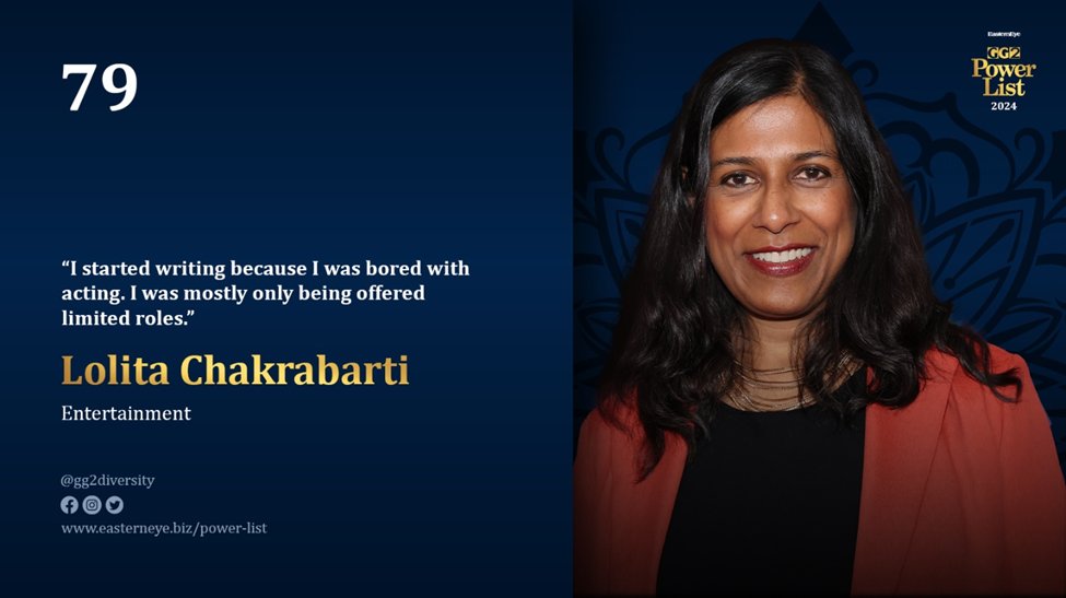 GG2Diversity's tweet photo. Chakrabarty is now winning much critical acclaim as a playwright credited with making some well-known novels come alive on stage.
@Lolitachakra
#GG2PowerList 2024 https://t.co/fu7ylM3zip
