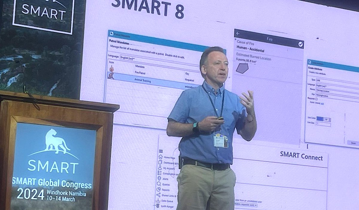 TheWCS's tweet photo. Today at #SGC24, WCS’s Jonathan Palmer spoke on the incredible journey of @SMARTCnsvTools and how conservation technology must adapt to respond to the scale of #30x30. https://t.co/W6DbabPBFN