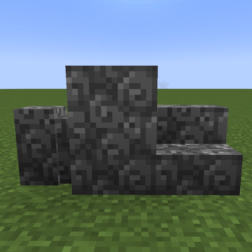 squaredGolem's tweet photo. new ornated stone set, stone door and trapdoor and a calcite and deepslate compatibility set! https://t.co/eH3LbiYEmd