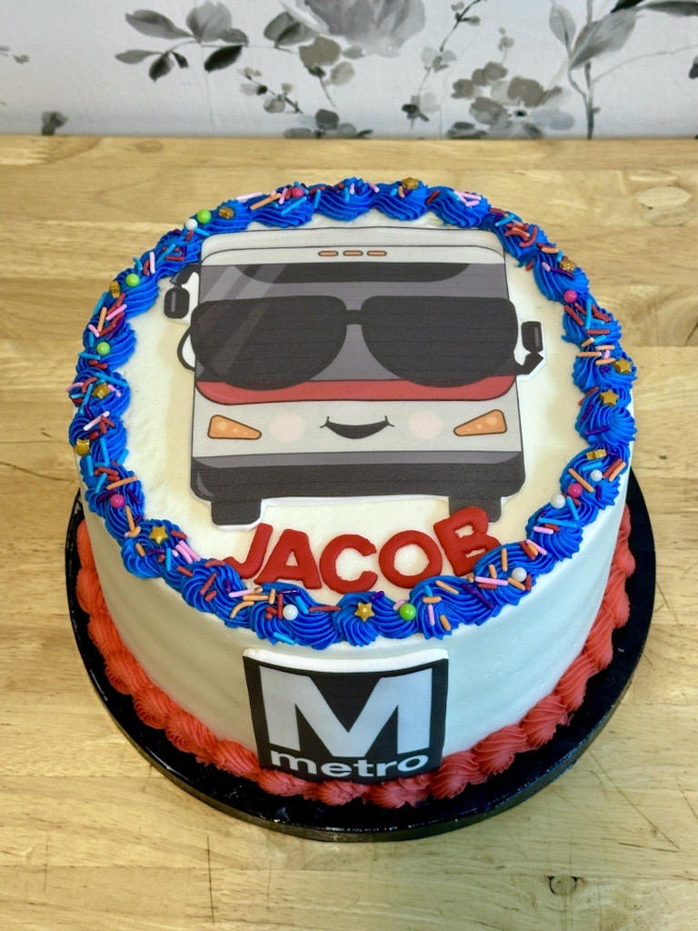 A Metrobus, a bright sign, and a wish come true! 🎉 For Jacob's 10th, we turned a bus ride into birthday magic, complete with his name in lights. Big thanks to <a href="/WishMidAtlantic/">Make-A-Wish Mid-Atlantic</a> and our Metro Family for helping us bring joy to Jacob and his family. 🚌✨🎂 #wmata