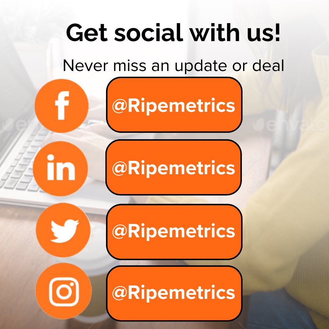 RipeMetrics's tweet image. Don’t forget to follow us on all your favorite platforms! You won’t want to miss out on the exciting things to come! #Followus #Smallbusinesses #AI #artificialintelligence #Ripemetrics