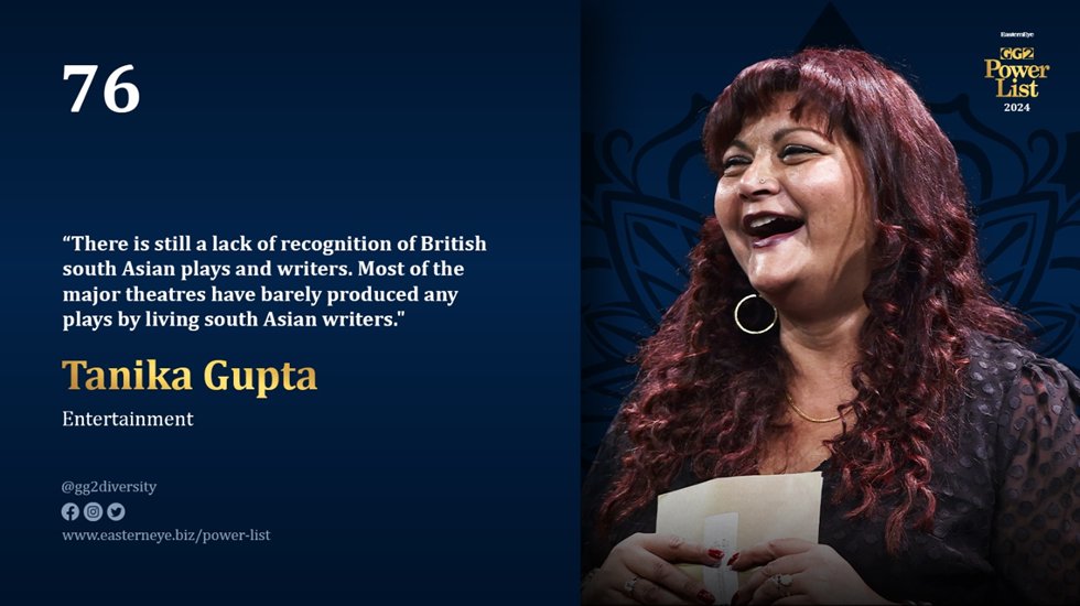 GG2Diversity's tweet photo. Gupta has the power to very subtly influence people’s perceptions and she had depicted Queen Victoria as quite a progressive monarch in 'The Empress'.
@Tanika_Gupta
#GG2PowerList 2024 https://t.co/wPoH9h6yEy