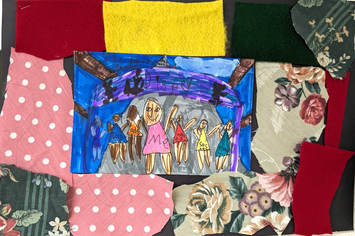 AlexLom31254773's tweet photo. Here is terrific art by 3rd graders celebrating Black history &amp; women's history month.  The art is inspired by fiber artist Faith Ringold. https://t.co/6BH6CPoU9G