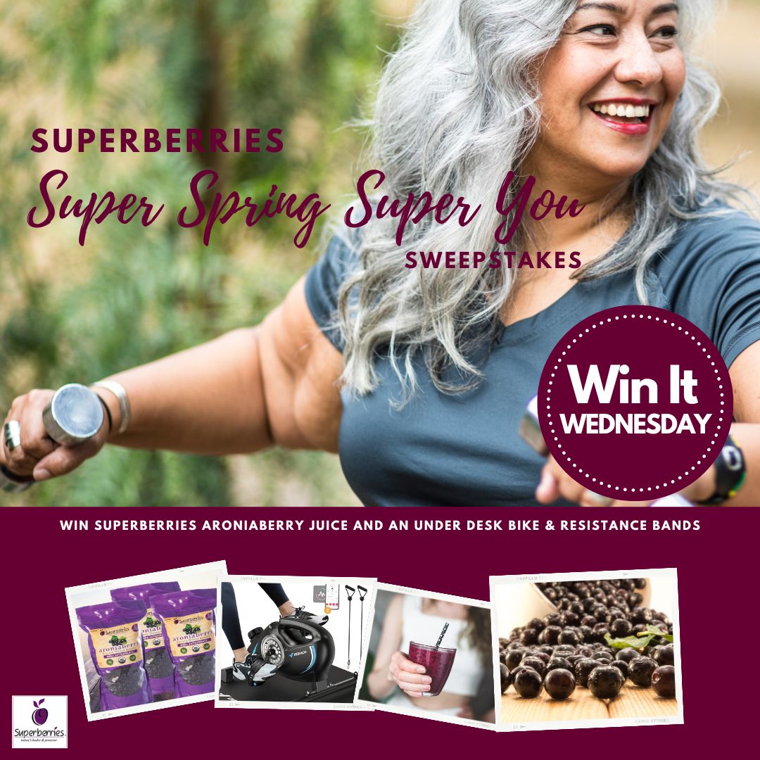 It's #WinItWednesday! Enter here: woobox.com/53cpy5 to win a 32 oz. bag of #Superberries Organic Frozen #Aroniaberries and an Under Desk Gym - Pedal machine, resistance bands, and mat during the Super Spring Super You Sweepstakes. Like & retweet for extra entries. #contest