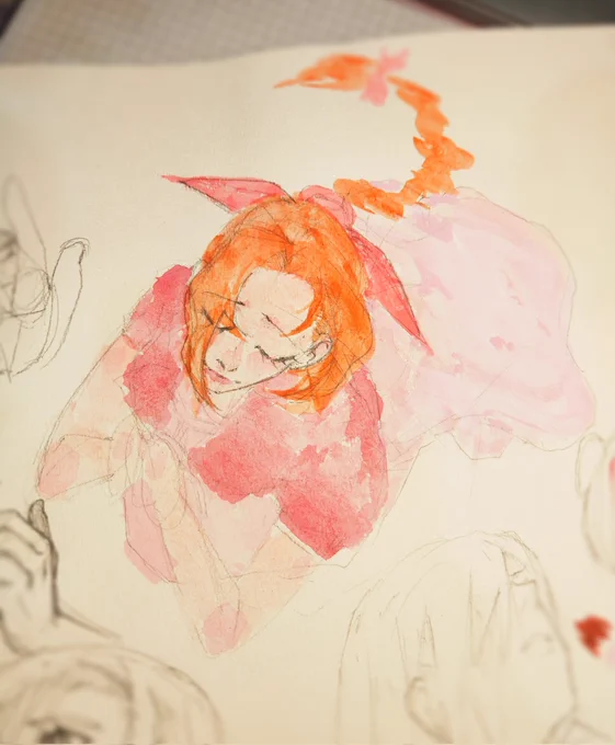 Aerith trads  i really love combining her og and remake design 