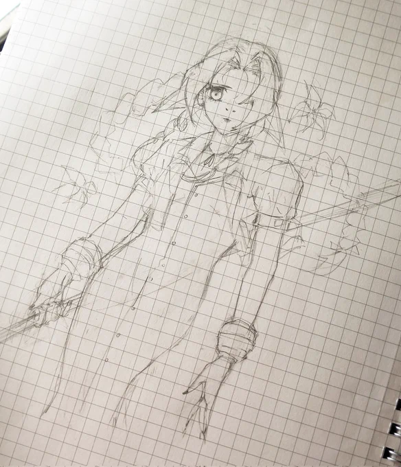 Aerith trads  i really love combining her og and remake design 
