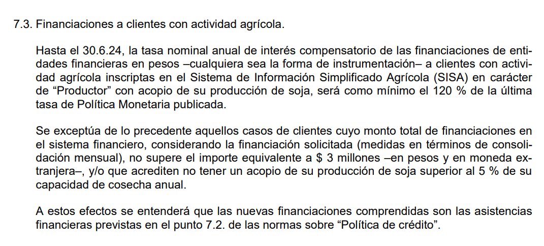 Estaría bueno ir cambiando esto también…

Si tenes stock de soja, la tasa es como mínimo el 120% de la tasa de polmo.

No tiene sentido.