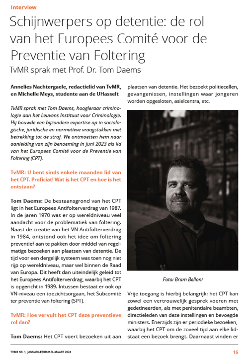 eurocriminology's tweet photo. Mooie timing vr publicatie van dit interview - ik sprak met @TvMensenRechten over preventie v #foltering en #detentie @CoE_CPT https://t.co/DVhnFGhExQ https://t.co/ghzP9uFYTK