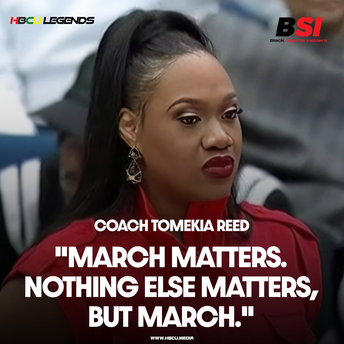 blacksportsinc's tweet photo. "March matters. Nothing else matters, but March." Coach Tomekia Reed
@GoJSUTigersWBB | @CoachTReed | @HBCULegends | @blacksportsinc | @ktmoze
#SWAC: https://t.co/RqQ706w2Ex https://t.co/RwFf1hNsua